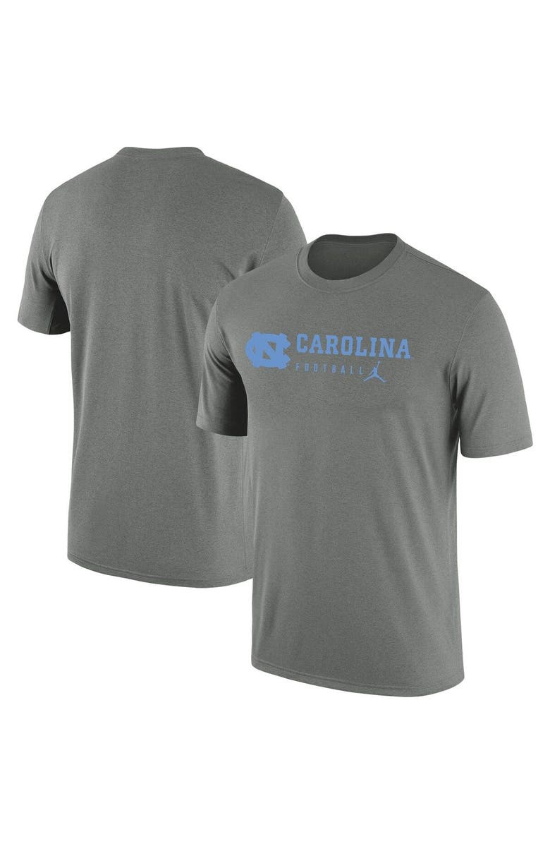 Jordan Brand Men's Jordan Brand Heather Gray North Carolina Tar Heels Team Legend Performance T-Shirt, Alternate, color, 