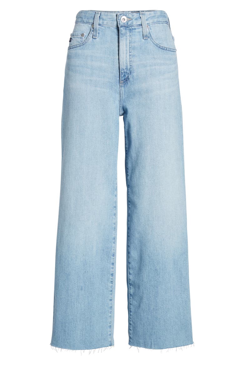 Etta High Waist Crop Wide Leg Jeans, Alternate, color, BLUE OASIS
