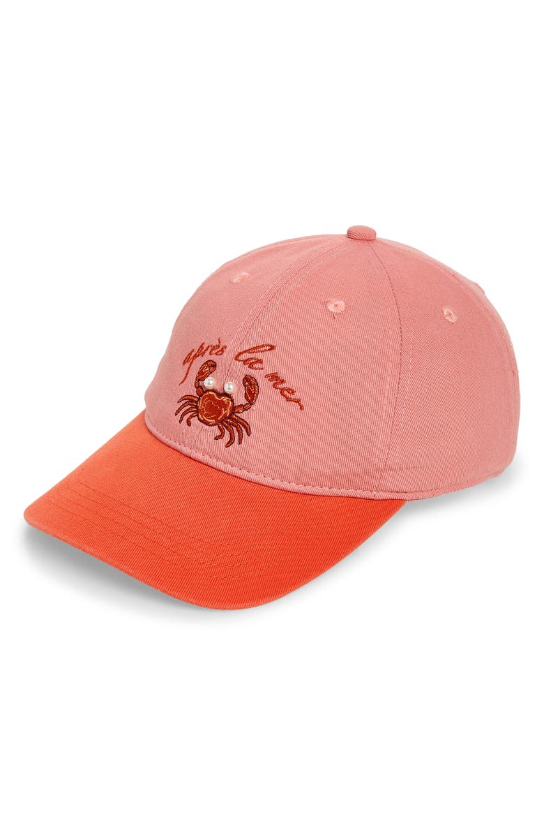 Treasure & Bond Embroidered Baseball Cap, Main, color, Red Apres La Mer