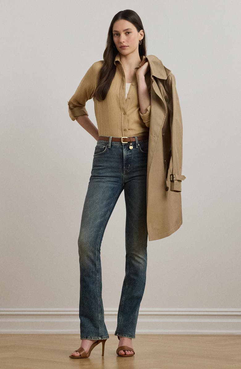 Lauren Ralph Lauren Karrie Linen Button-Up Shirt, Alternate, color, Birch Beige