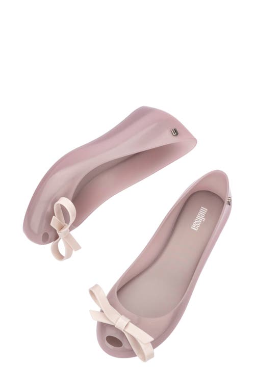 Melissa Ultragirl Bow Iii Flat In Beige