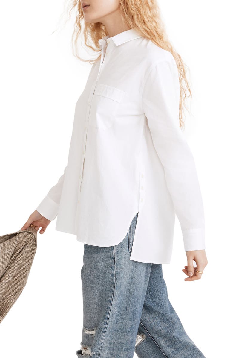 Madewell Oversize Ex-Boyfriend Button-Up Shirt, Alternate, color, 