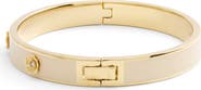 COACH Tea Rose Enamel Hinged Bangle Bracelet