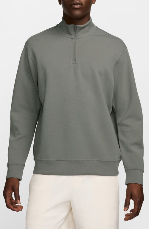 Nike Men's 24.7 Impossiblysoft Dri-fit 1/2-zip Top In Light Army/steel Green