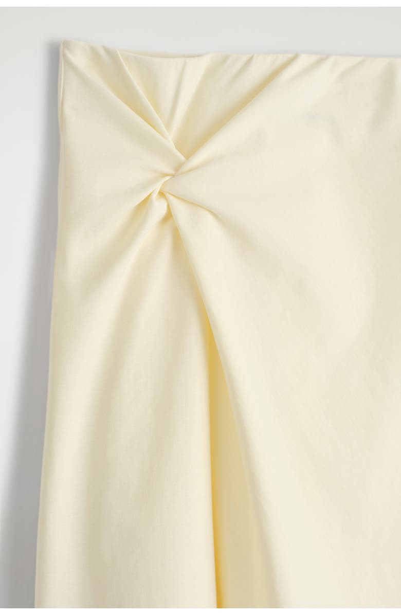 COS Twist-Detail Midi Skirt, Alternate, color, Butter Yellow