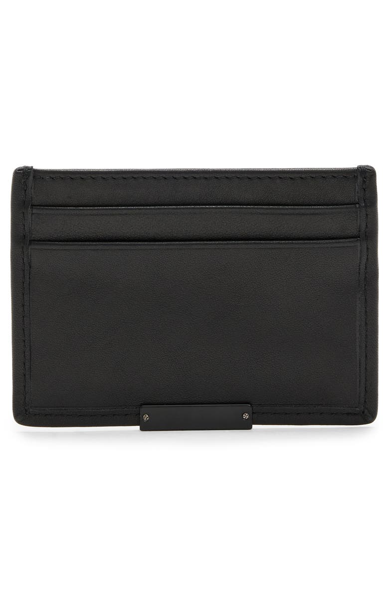AllSaints Dove Leather Card Case, Alternate, color,