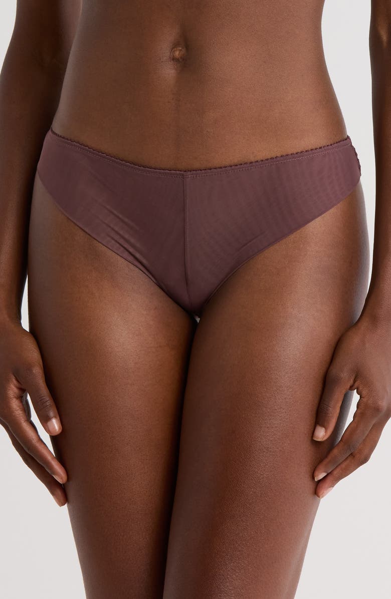 Simone Perele Embleme Lace Tanga Thong, Main, color, Byzantine