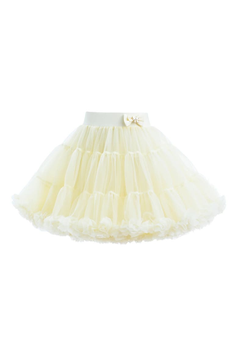 Bow Tulle Skirt, Main, color, Yellow Pastel
