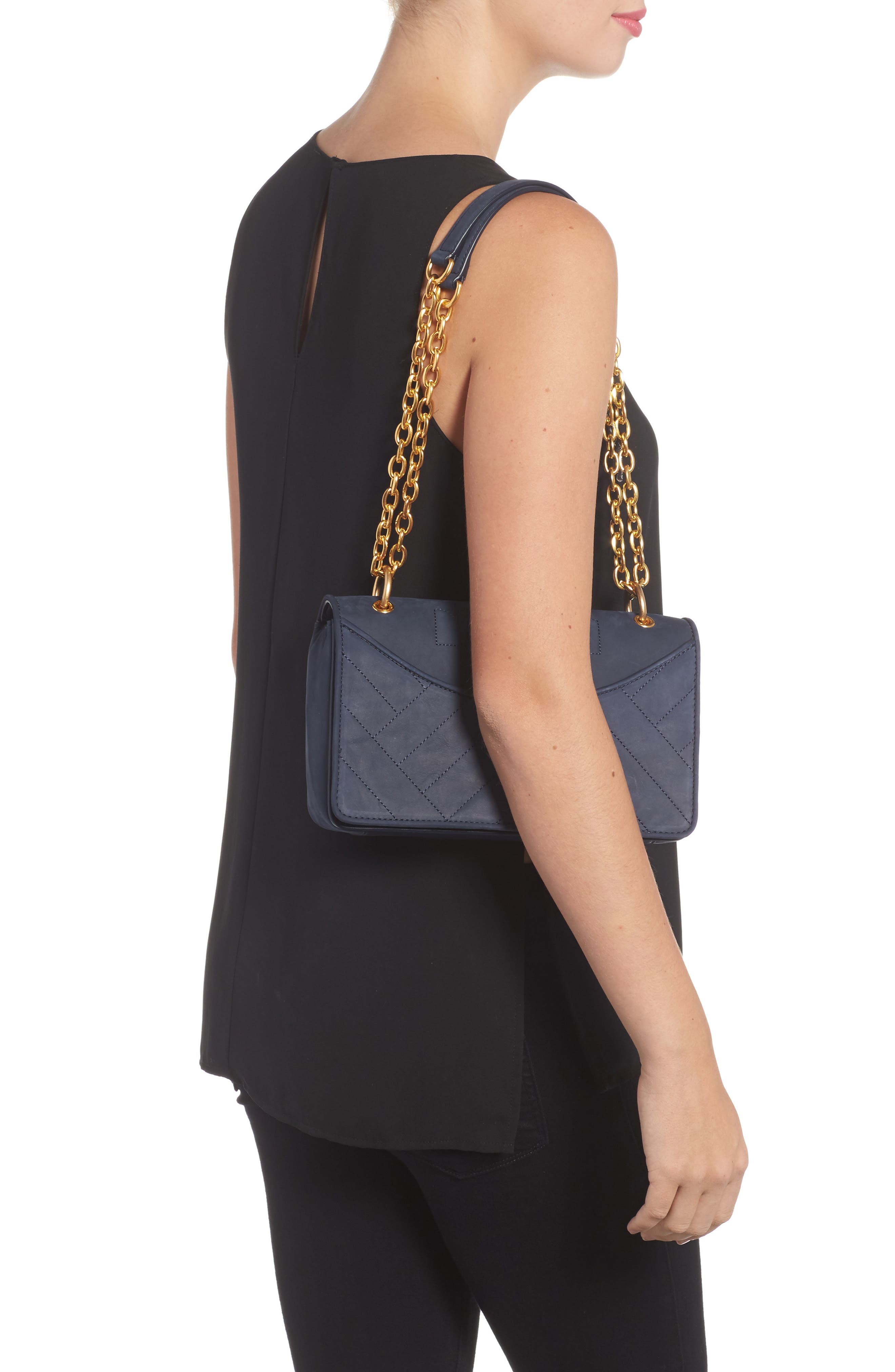 Tory Burch Alexa Leather Shoulder Bag, Alternate, color, 