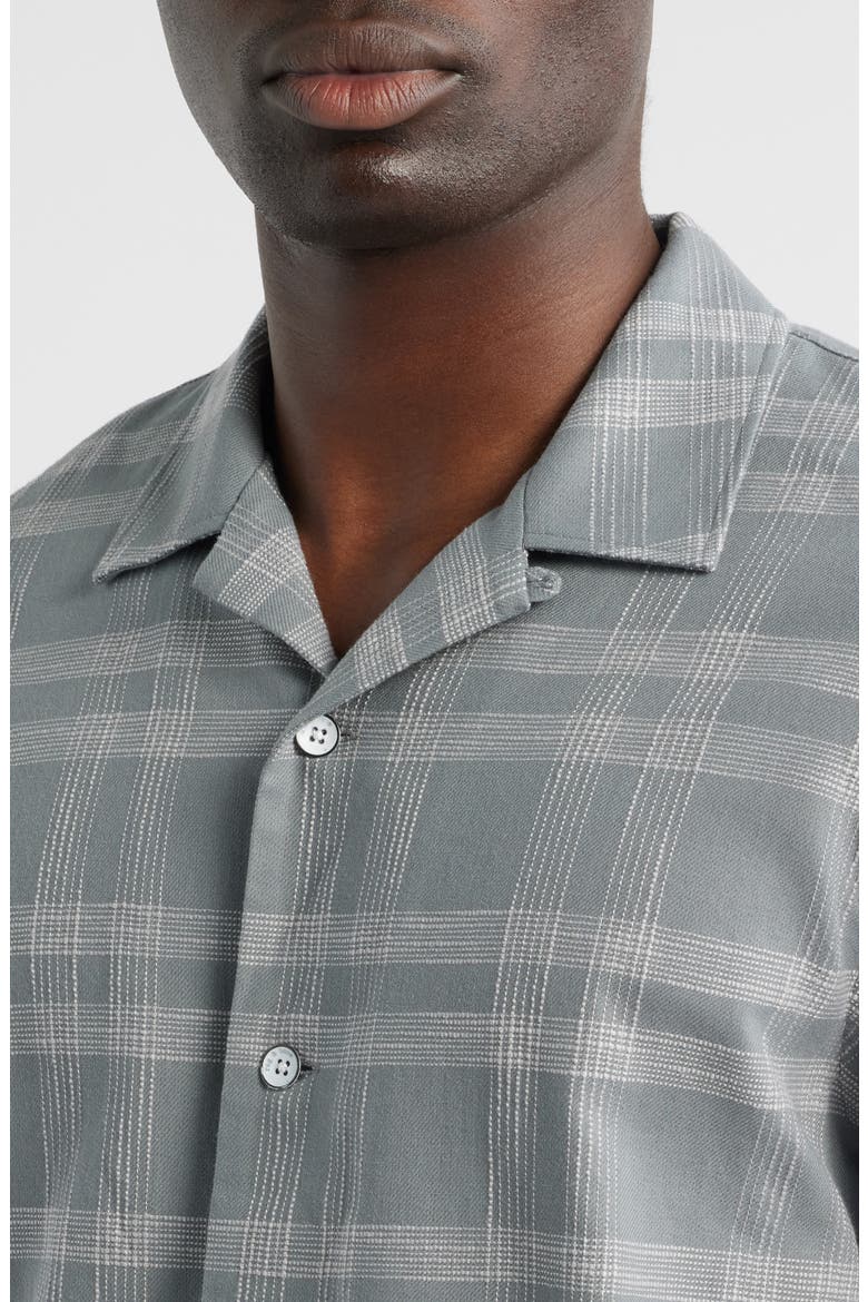 Avery Plaid Camp Shirt, Alternate, color, GREY