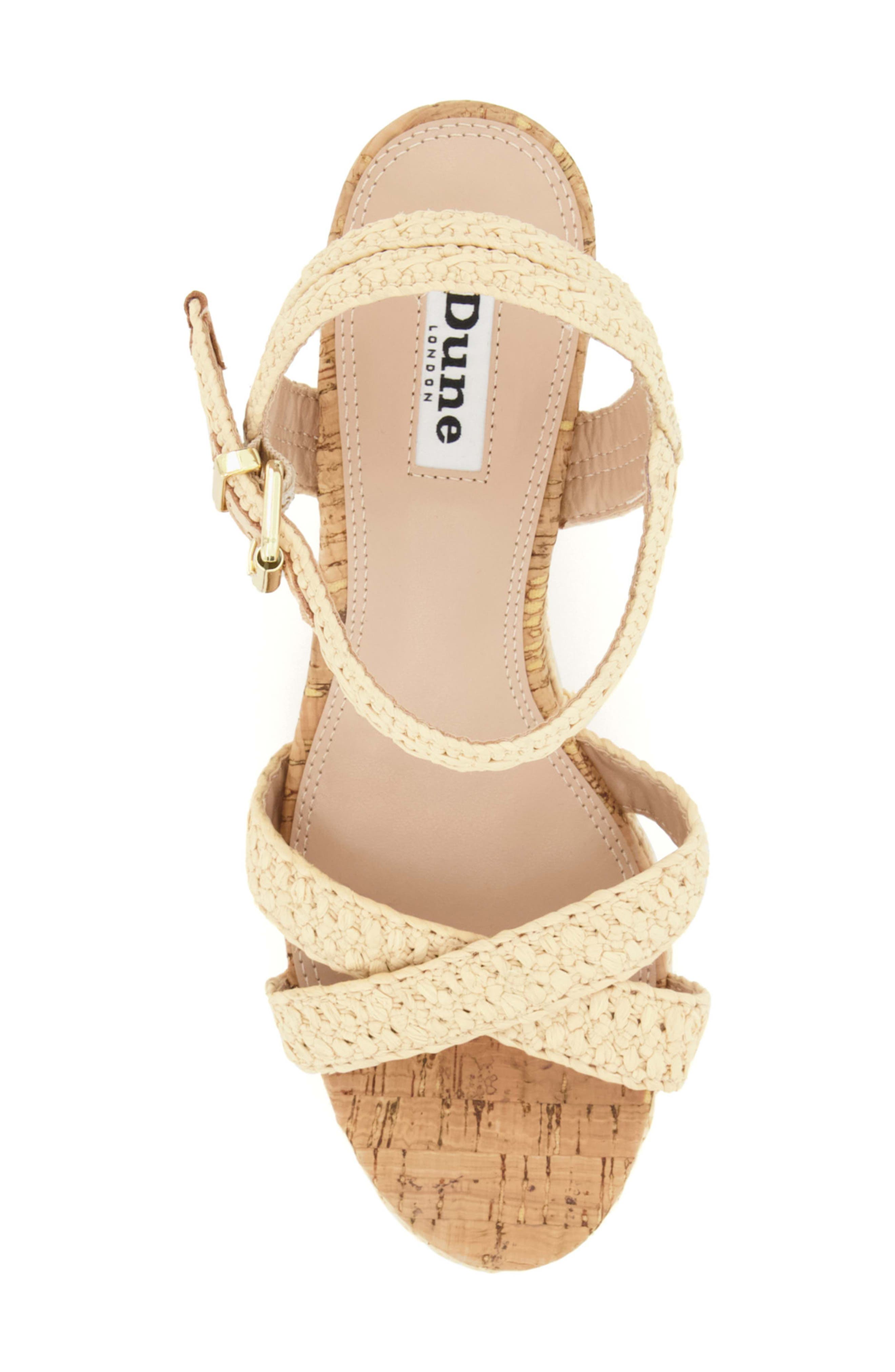 Dune London Kelisa Woven Wedge Sandal, Alternate, color, Natural