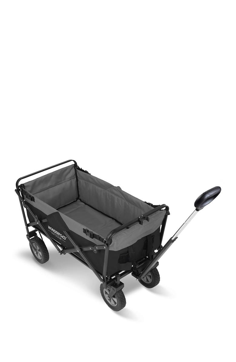 WonderFold Utility Folding Wagon with Stand - Black, Alternate, color,