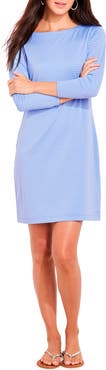 vineyard vines Sankaty Long Sleeve Boatneck Shift Dress