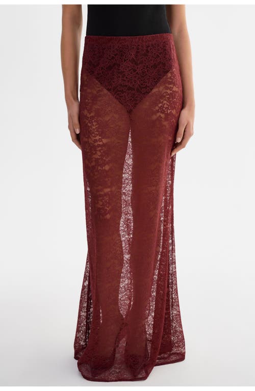 Lamarque Ren | Lace Maxi Skirt In Brown