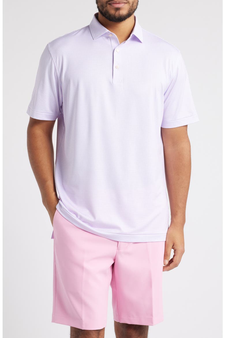 Phoenix Performance Jersey Polo, Main, color, WHITE/ COTTAGE BLUE