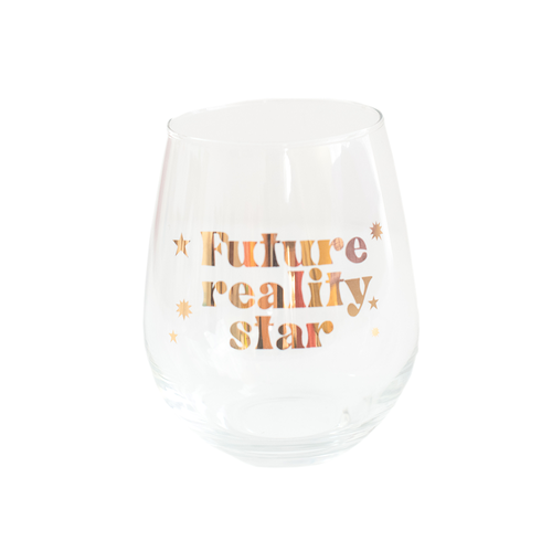 Jollity & Co "future Reality Star" Wine Glass In Assorted Pre-pack