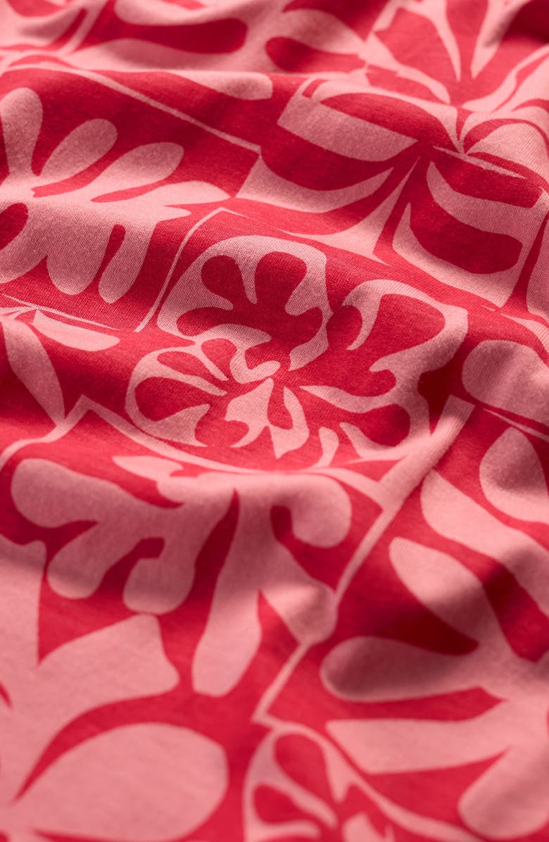 Seasalt Cornwall Appletree Keyhole T-Shirt, Alternate, color, Collage Seaweed Pink Sky