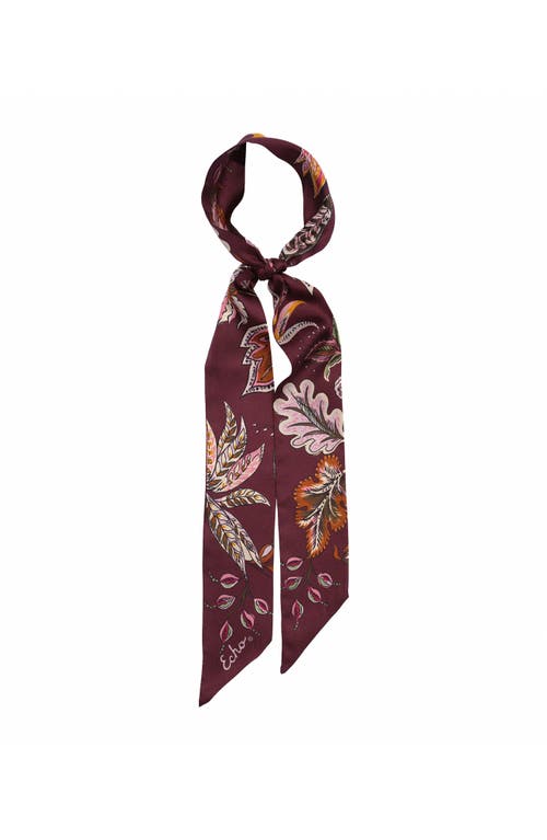 Echo Falling Leaves Ribbon Scarf In Burgundy
