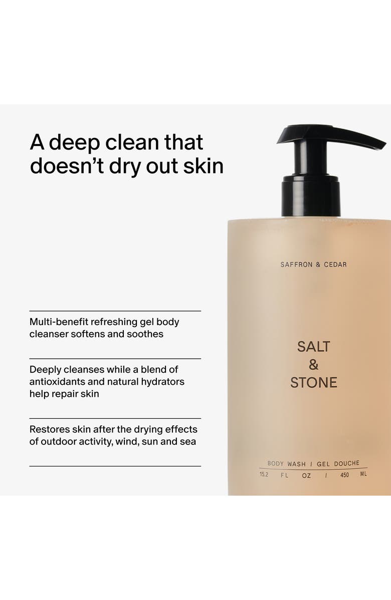 SALT & STONE Saffron & Cedar Body Wash, Alternate, color, Refill
