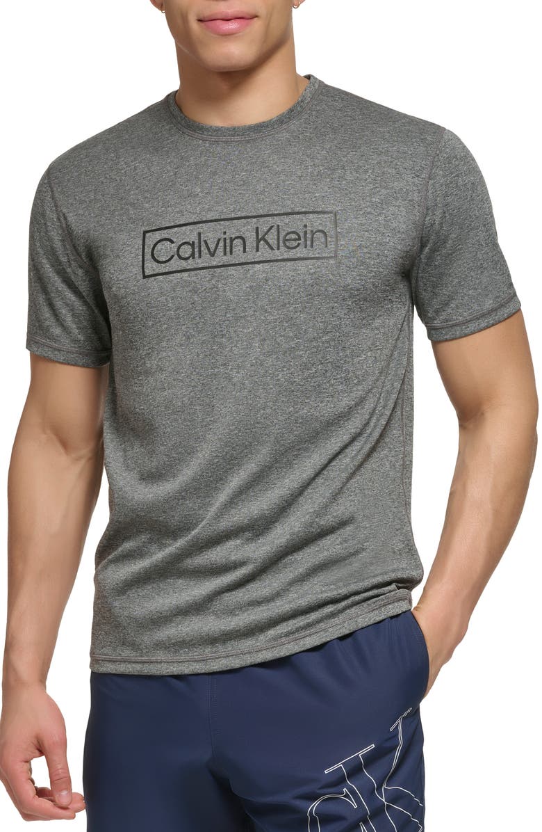 Calvin Klein Short Sleeve Moisture Wicking Top, Main, color,