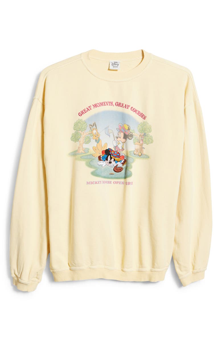 Disney Unisex Vintage 1998 Mickey Mouse Open Embroidered Graphic Sweatshirt, Main, color, 