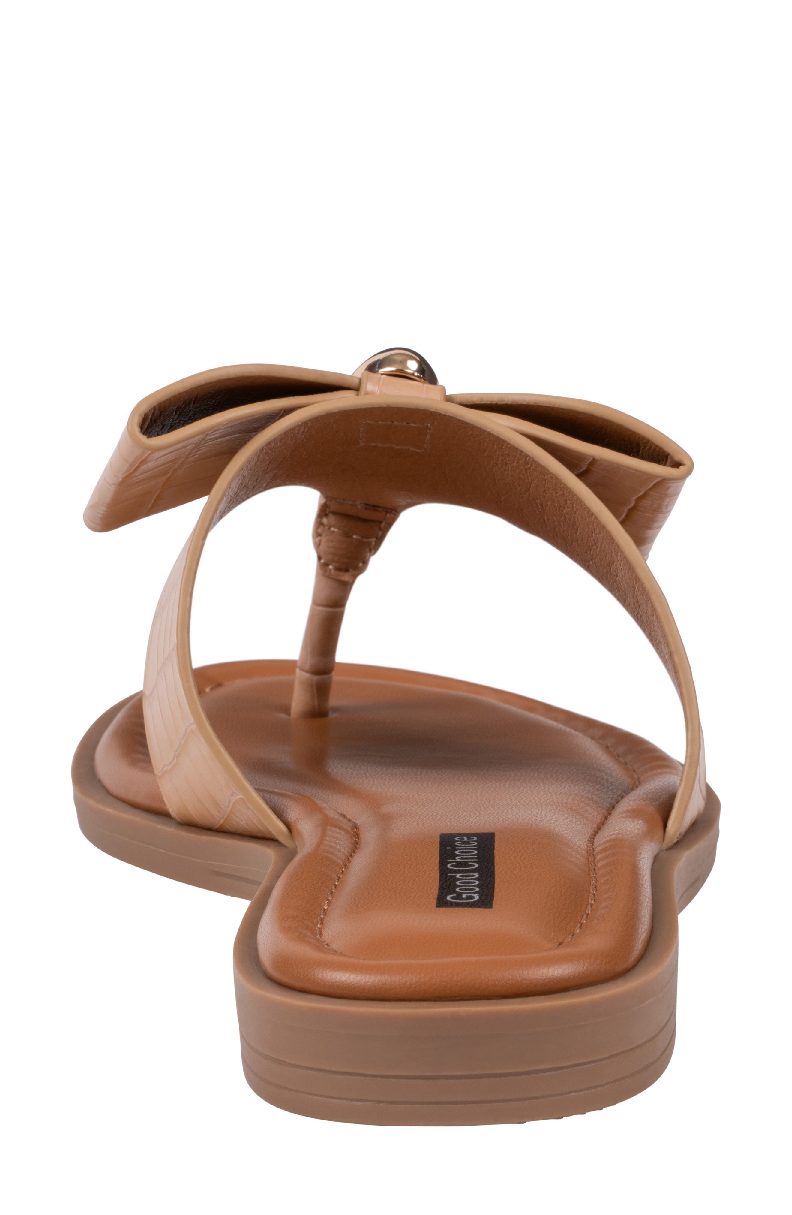 Alba Bow Flat Slide Sandal, Alternate, color, BEIGE