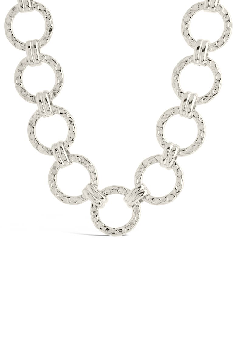 Sterling Forever Molten Chain Necklace, Alternate, color, Silver