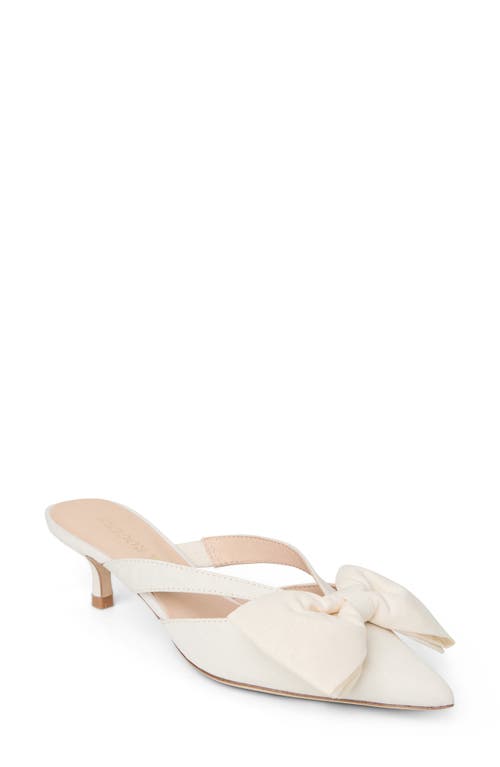 Jack Rogers Cynthia Bow Pointed Toe Mule In Ivory