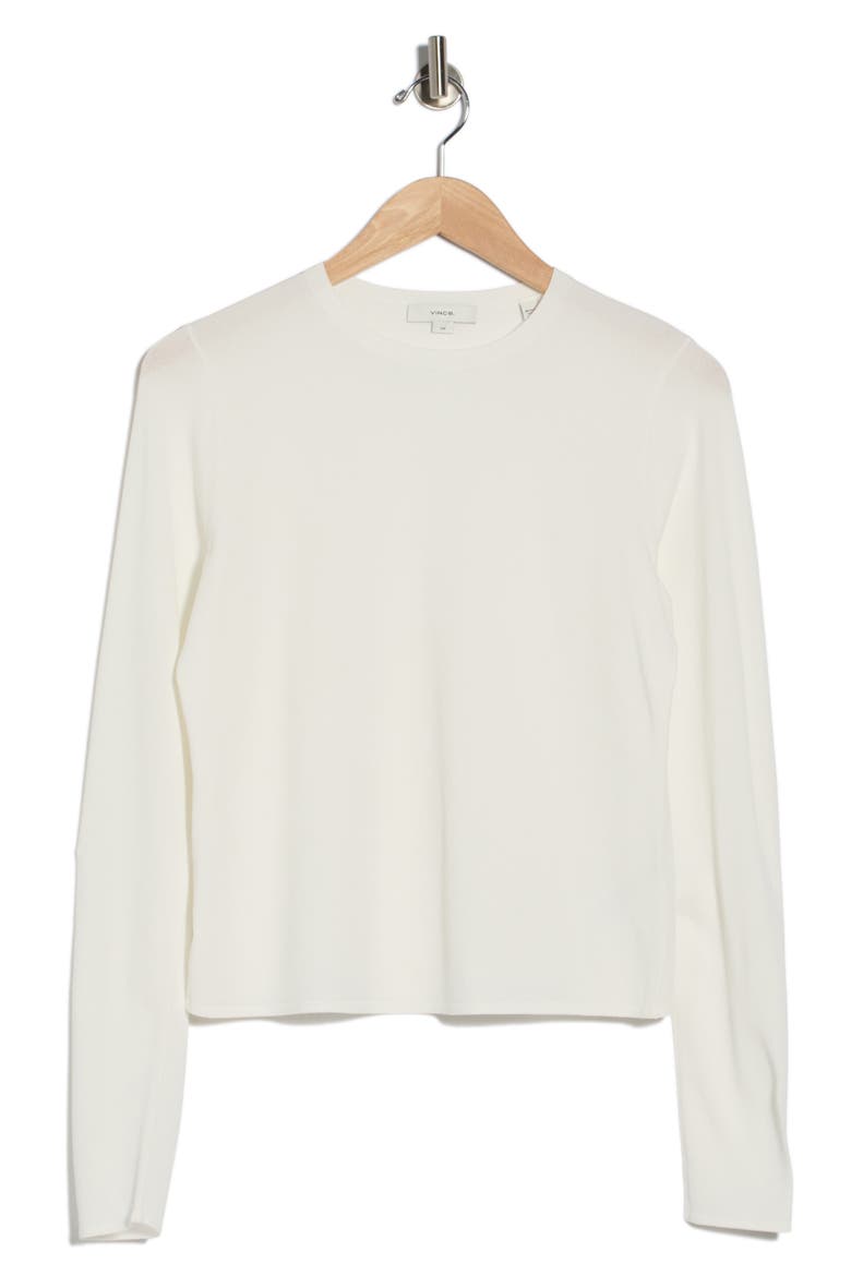 Clean Fit Crewneck Sweater, Alternate, color, OFF WHITE