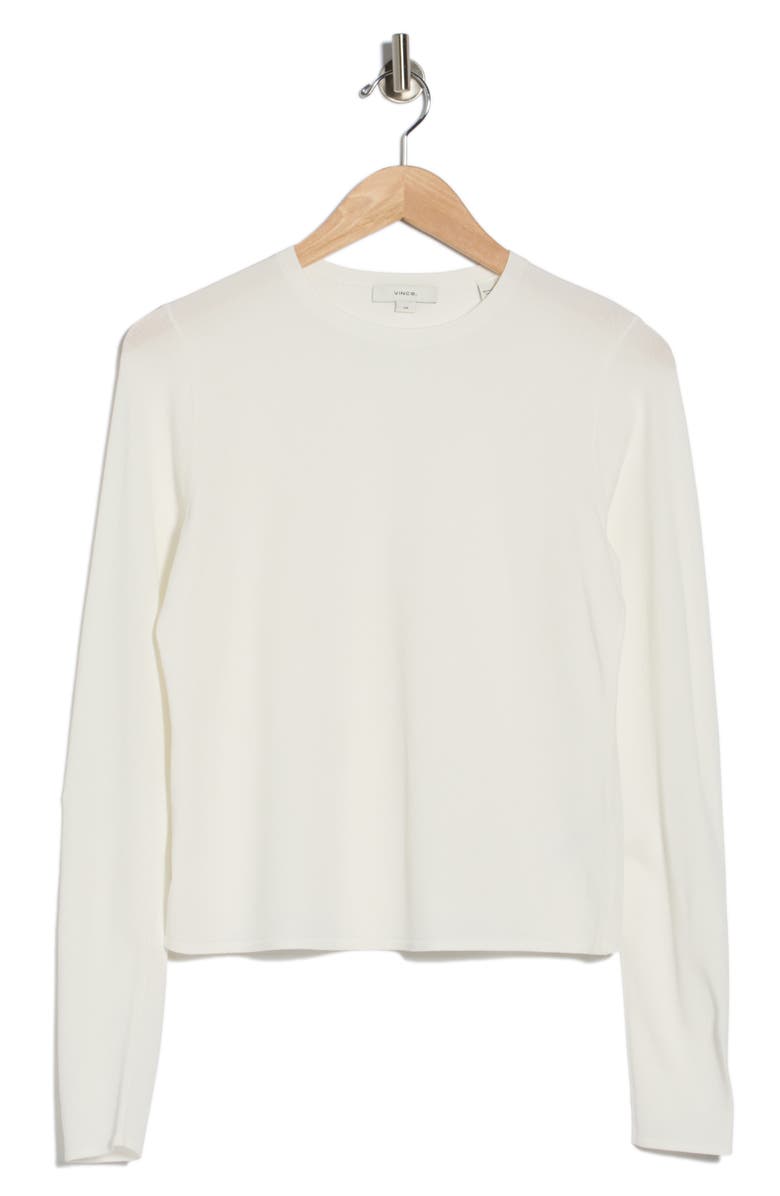 Vince Clean Fit Crewneck Sweater, Main, color, Off White