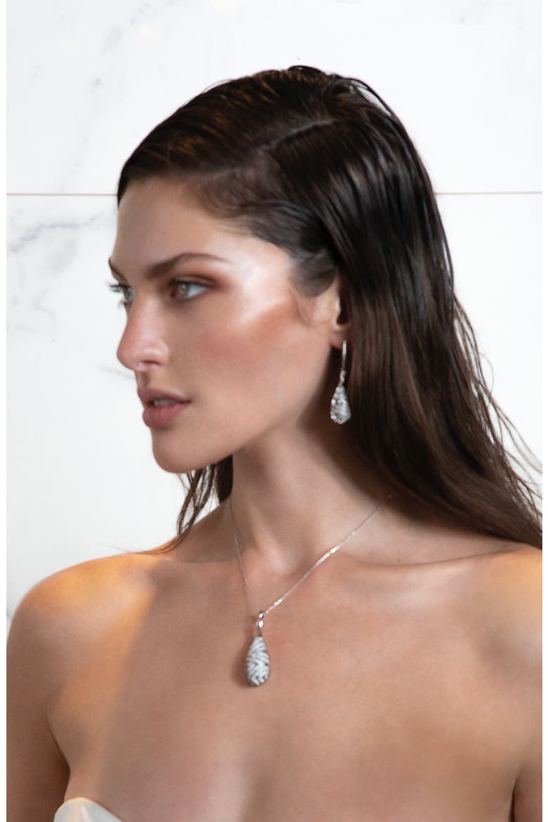 Ethereal Raindrop Pendant Necklace, Alternate, color, Silver