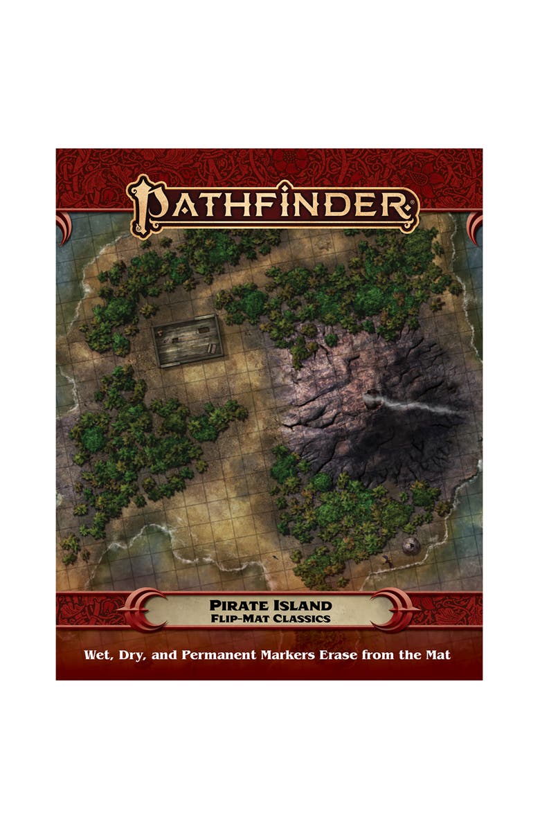 Paizo Inc. Pirate Island 24X30" Unfolded, Folding Map, Tabletop Rpg, Main, color, Multicolored