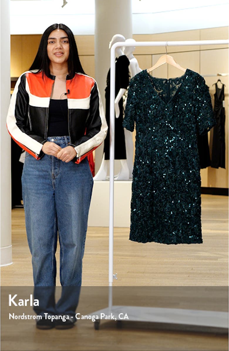 Soutache V-Neck Sheath Dress, sales video thumbnail