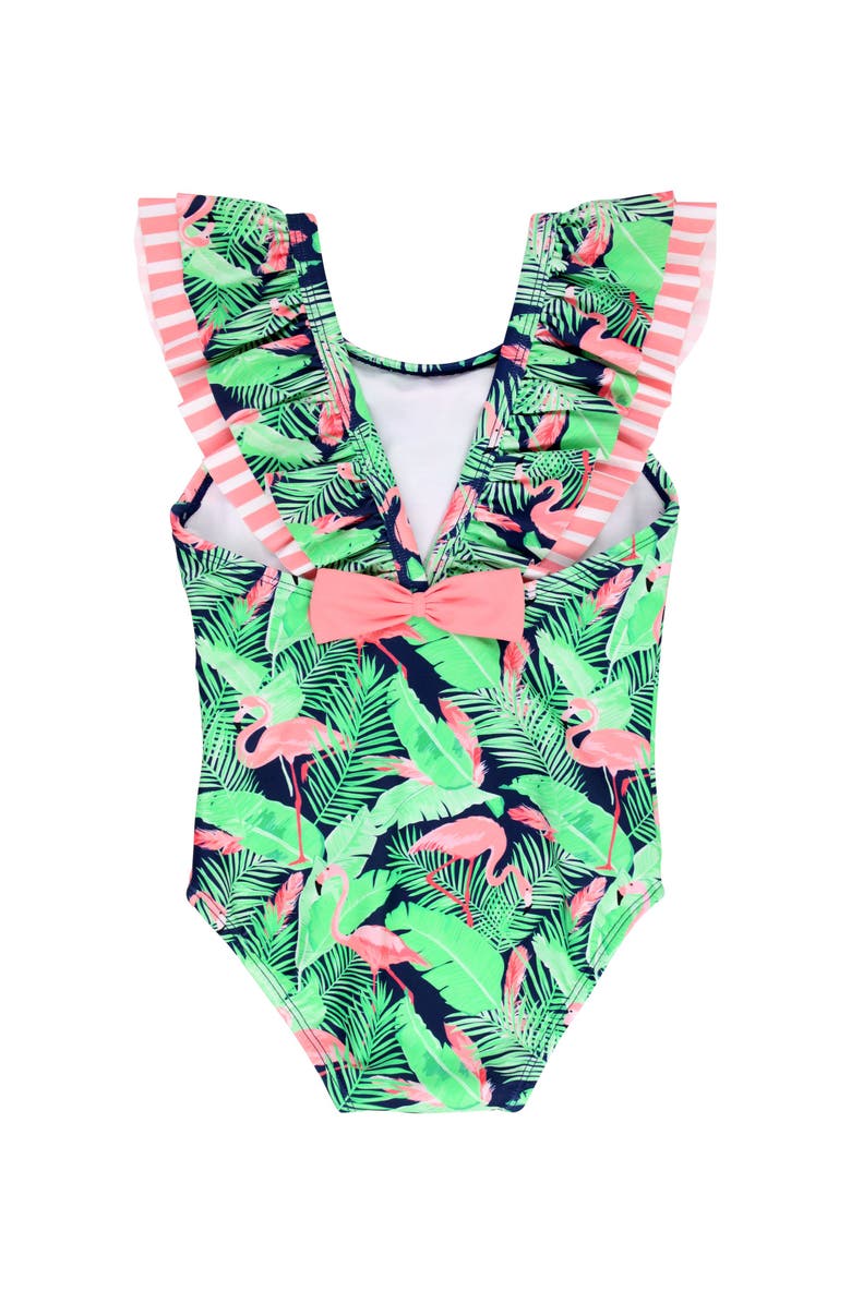 RuffleButts Girls V-Back UPF50+ One Piece, Alternate, color, 