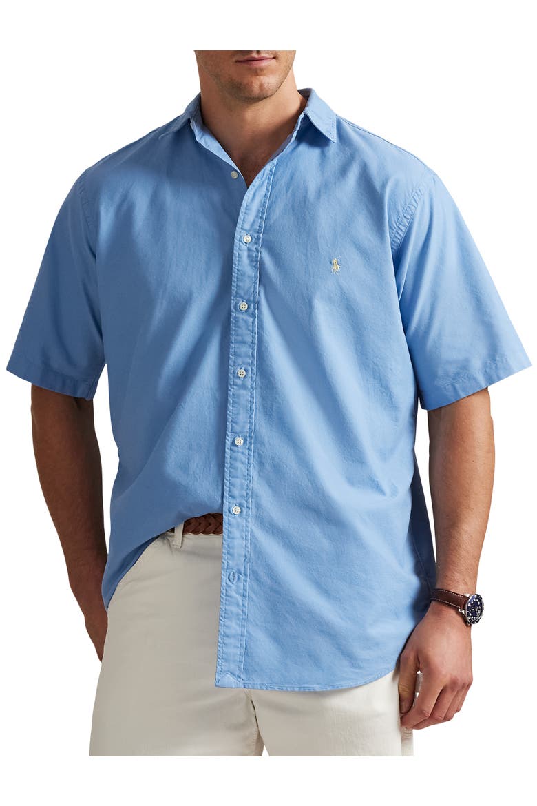 Big & Tall Oxford Sport Shirt, Main, color, BRISTOL BLUE