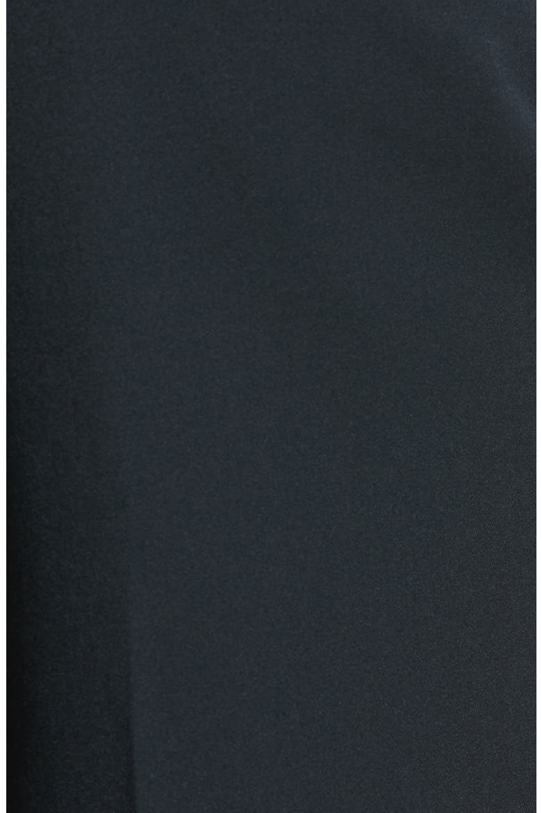 Self Sizer Waist Pleated Classic Fit Wool Gabardine Dress Pants, Alternate, color, BLACK