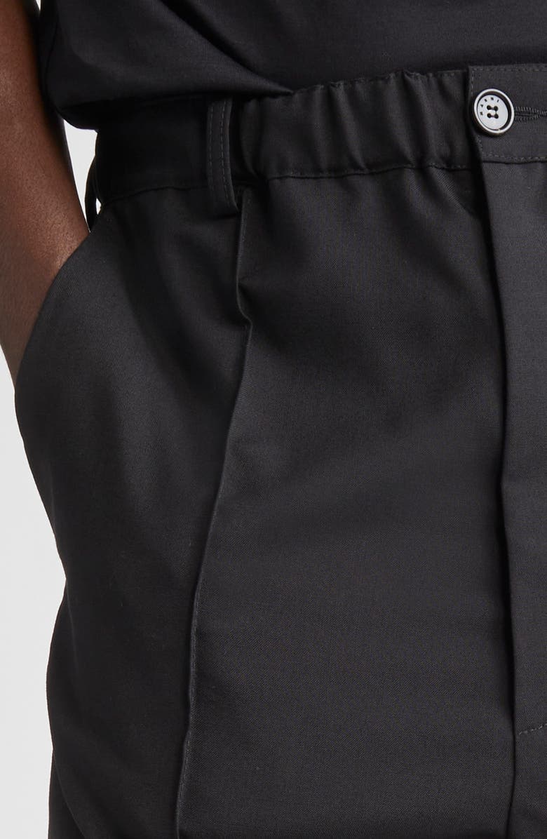 Marni Pintuck Wool Flare Leg Pants, Alternate, color, Black