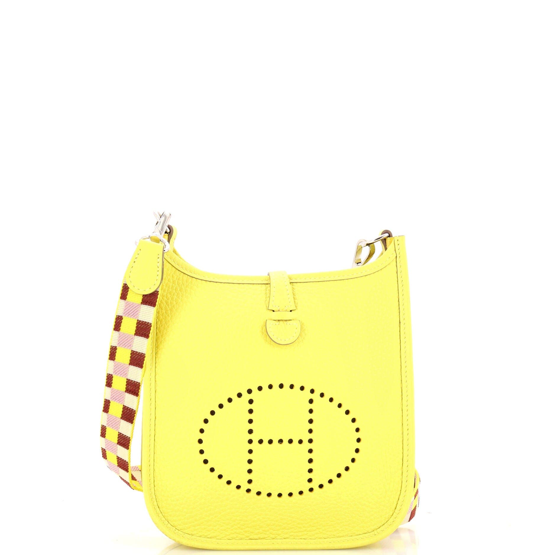 Pre-Owned Hermes Evelyne Bag Gen III Clemence TPM, Main, color, Lime