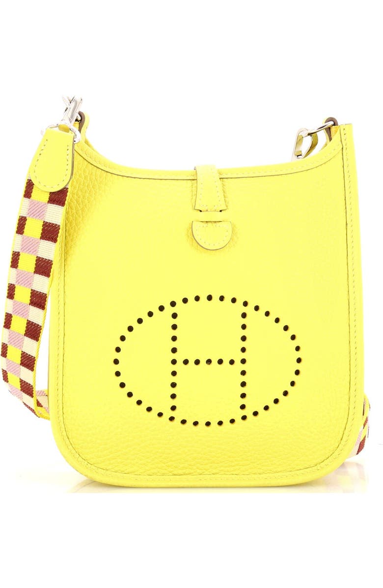 Pre-Owned Hermes Evelyne Bag Gen III Clemence TPM, Main, color, Lime