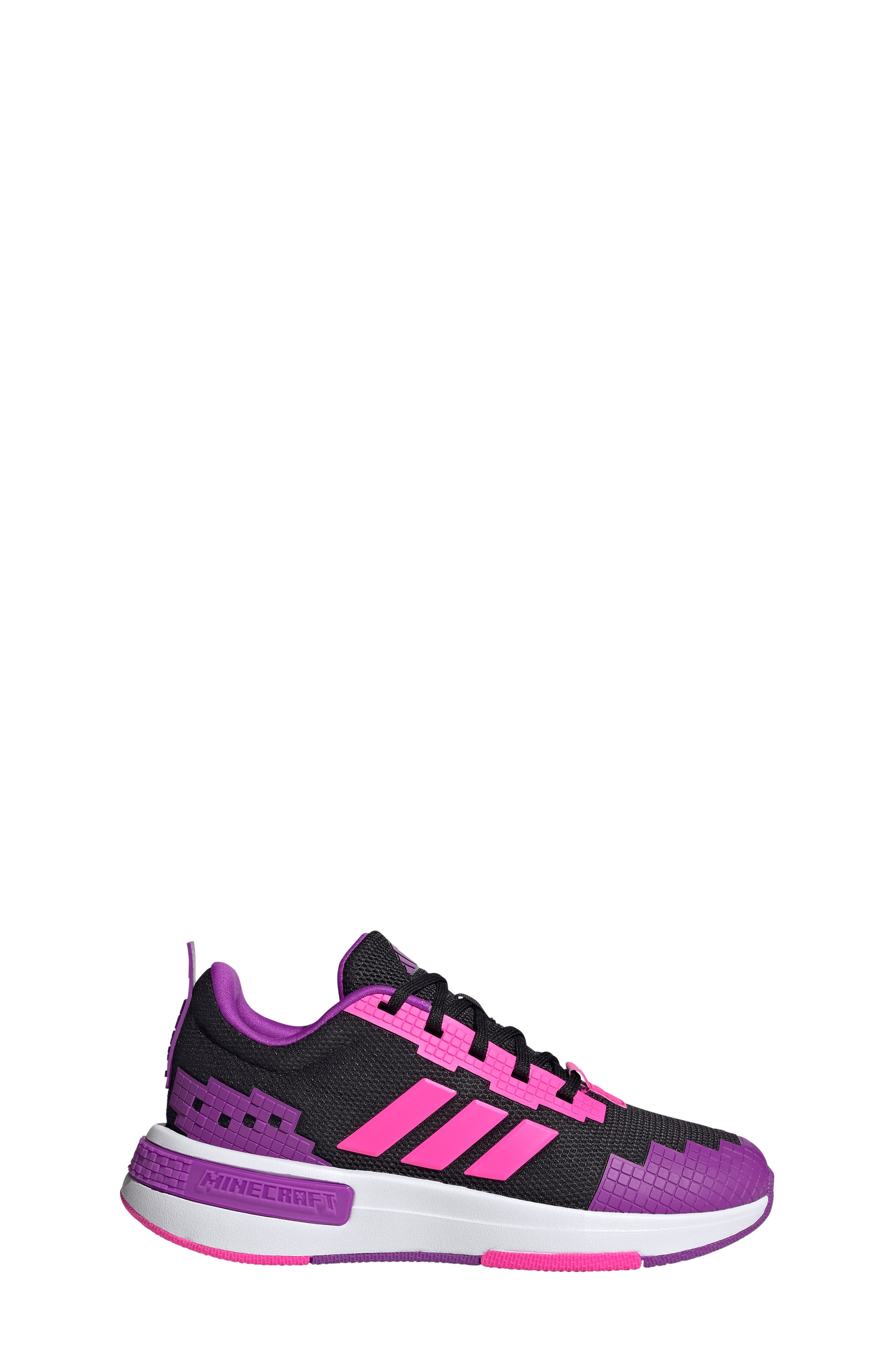 adidas x Minecraft<sup>®</sup> Kids' Pro Sneaker, Alternate, color, Core Black/ Pink/ Purple