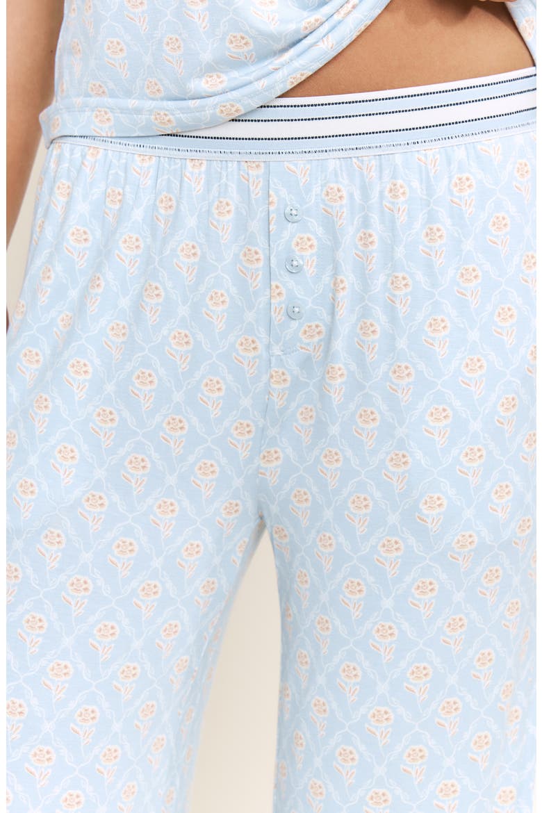 All American Tank Pajamas, Alternate, color, BLUE SKY GARDEN FLORAL