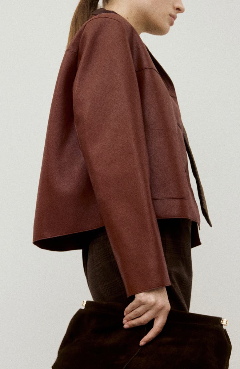 MANGO Faux Leather Jacket, Alternate, color,