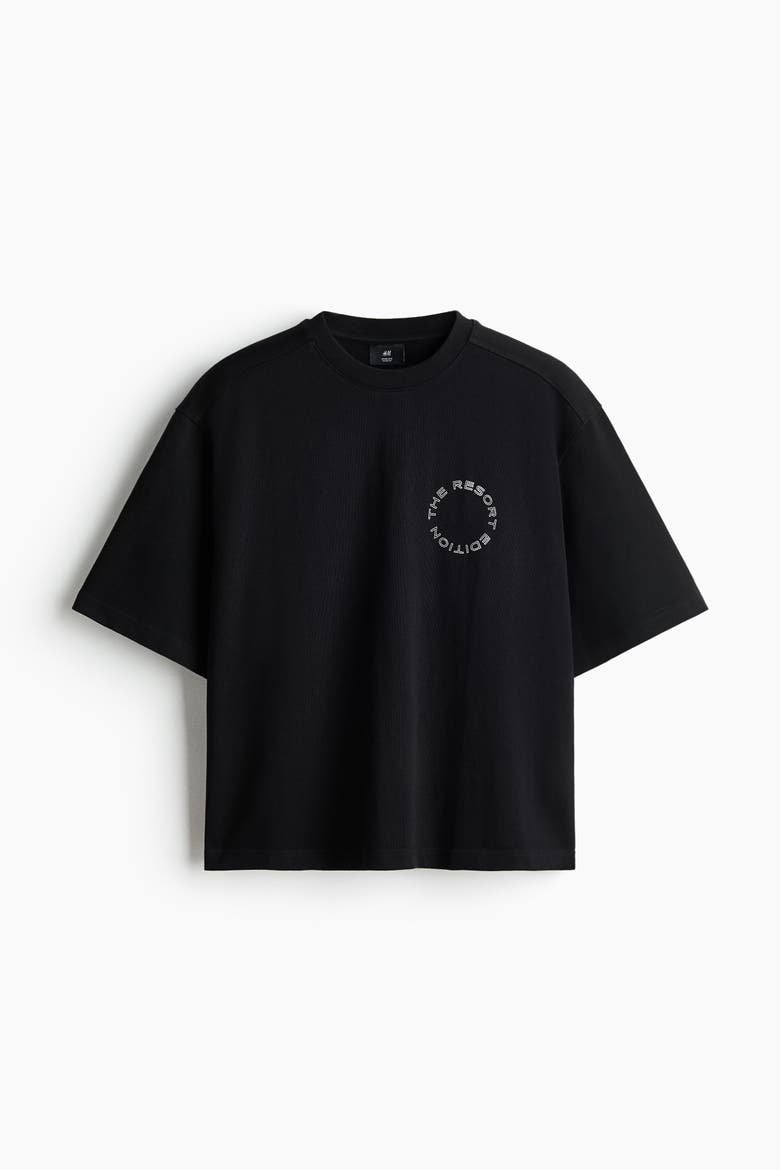 Oversized Fit Boxy-style T-shirt, Main, color, Black/The Resort Edition