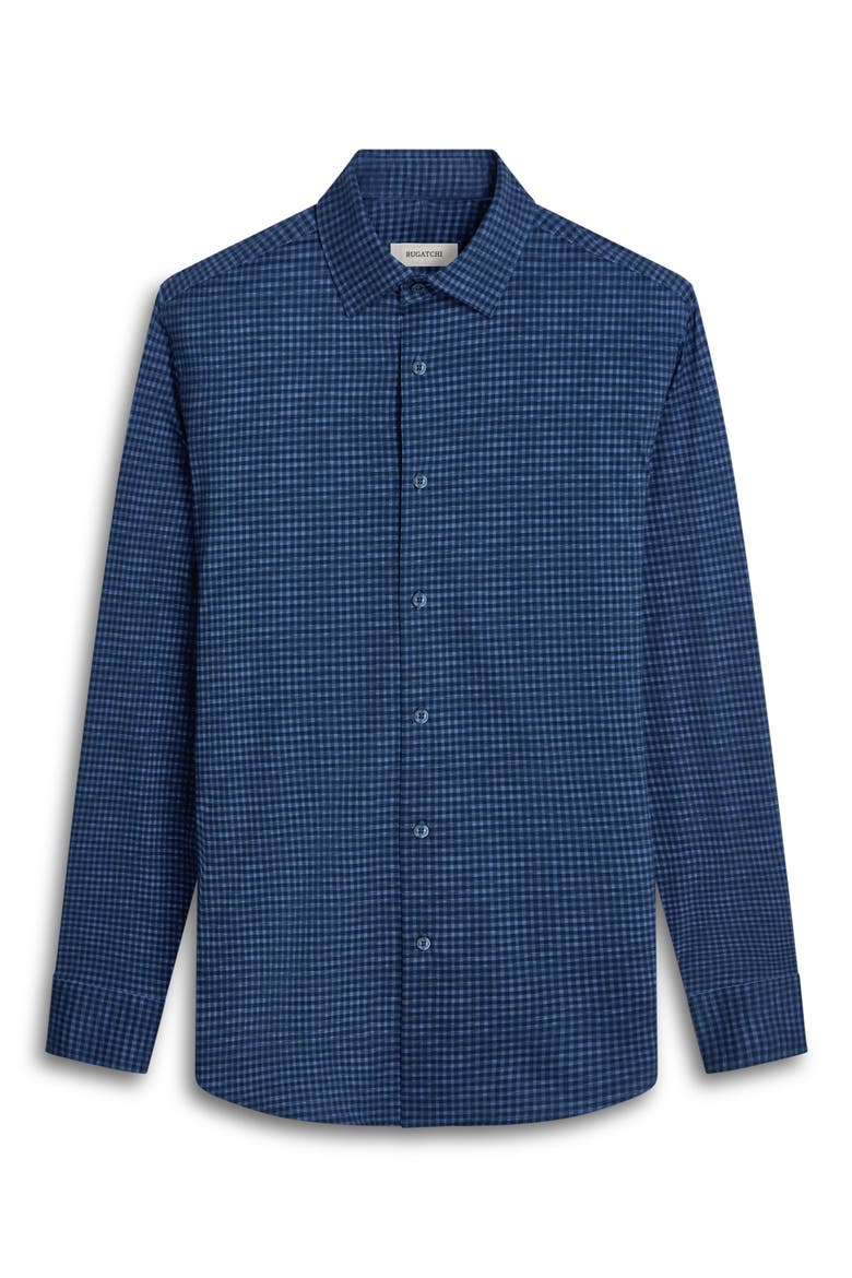 James OoohCotton® Microcheck Button-Up Shirt, Alternate, color, NAVY