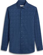 Bugatchi James OoohCotton® Microcheck Button-Up Shirt