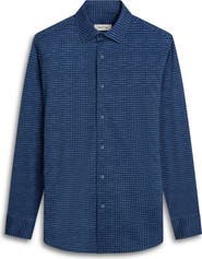 Bugatchi James OoohCotton® Microcheck Button-Up Shirt
