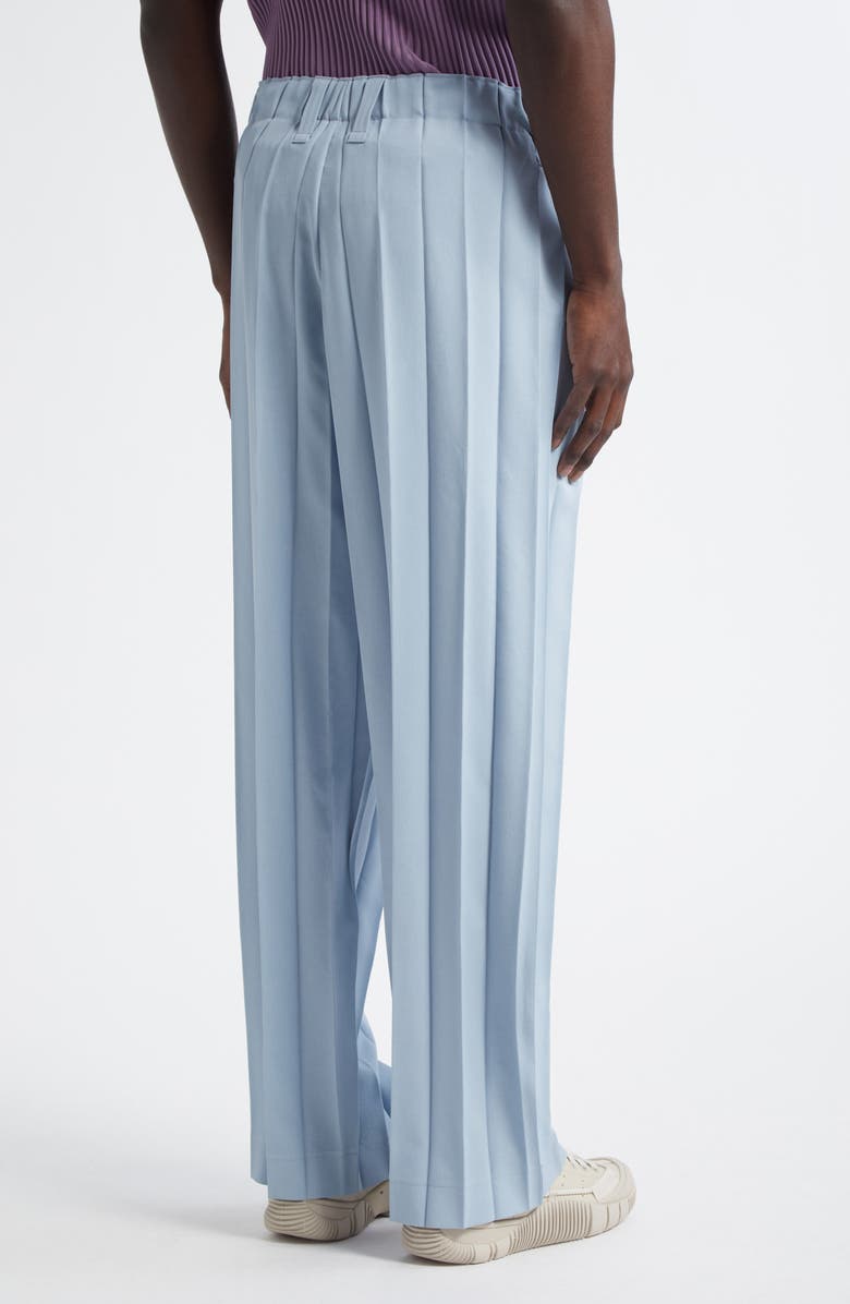 Homme Plissé Issey Miyake Edge Ensemble Pleated Straight Leg Pants, Alternate, color, Blue