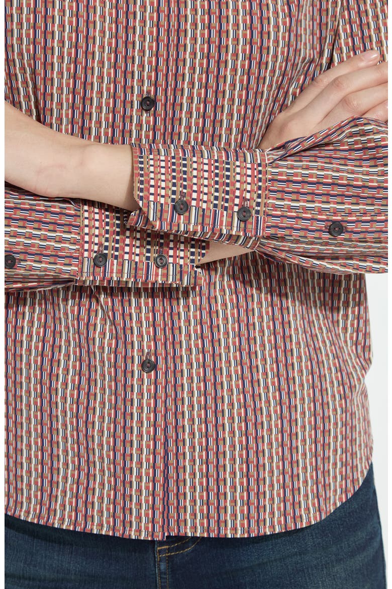 Marjorie Placed Print Shirt, Alternate, color, TRANSEASONAL CROSSOVER