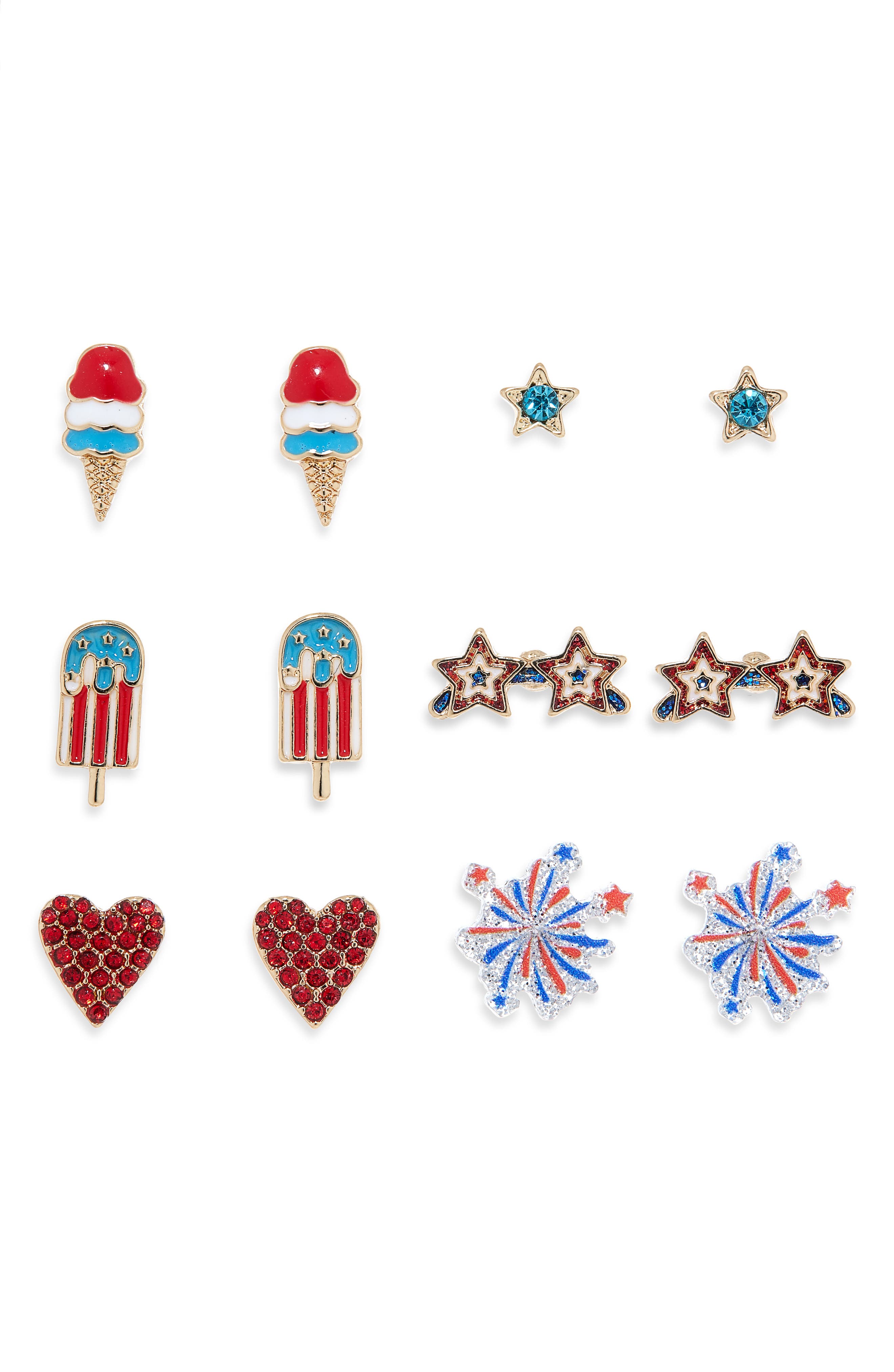 Leith Americana 6-Pack Stud Earrings