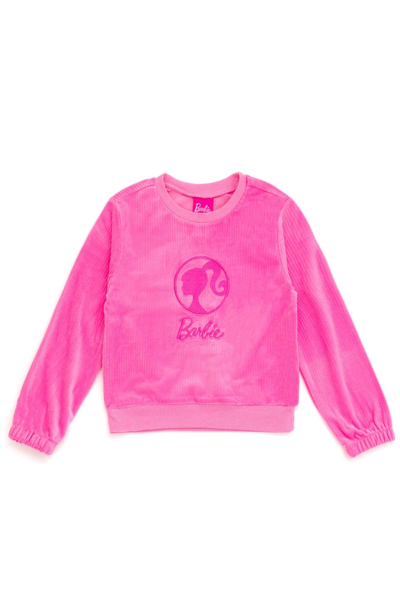 Barbie Velour Sweatshirt & Pants Set, Alternate, color, Pink